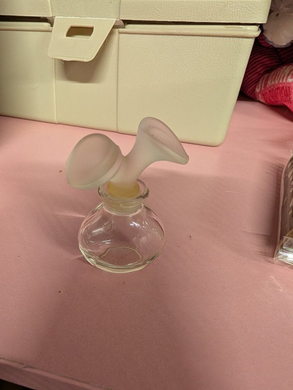 Vintage Glass Perfume Bottle with Frosted Glass Stopper - 25% Off Bundles